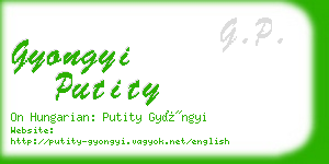 gyongyi putity business card